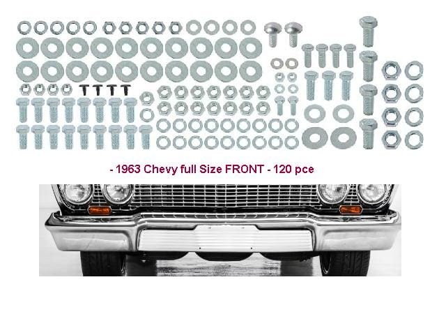 1963 Chev Impala / Belair FRONT Bumper BOLT KIT